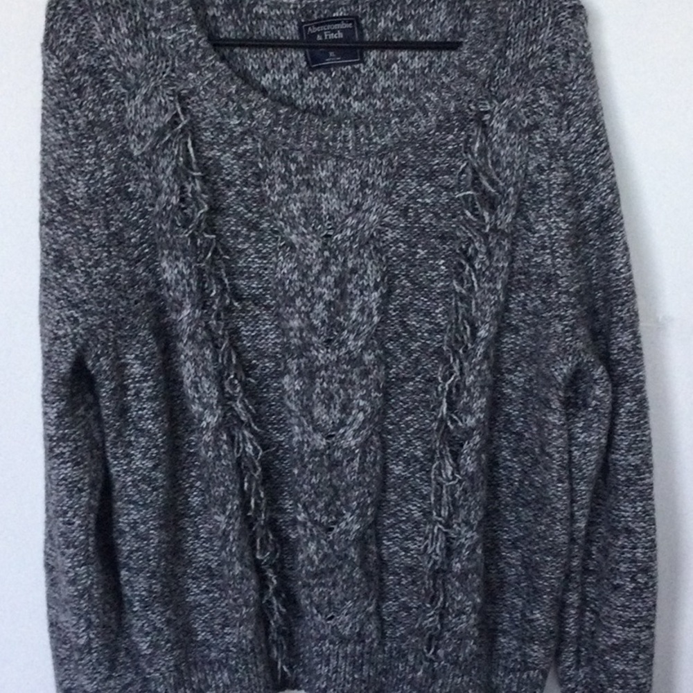 ABERCOMBIE FITCH CABLE KNIT PULLOVER SWEATER XL - Picture 2 of 7
